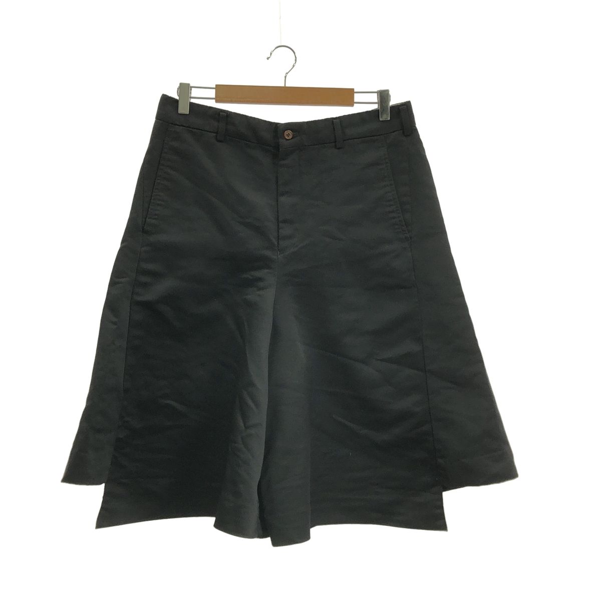 COMME des GARCONS HOMME PLUS コムデギャルソンオムプリュス 2020SS ポリエステル 製品加工 ワイド ショートパンツ ショーツ L ブラック メンズ