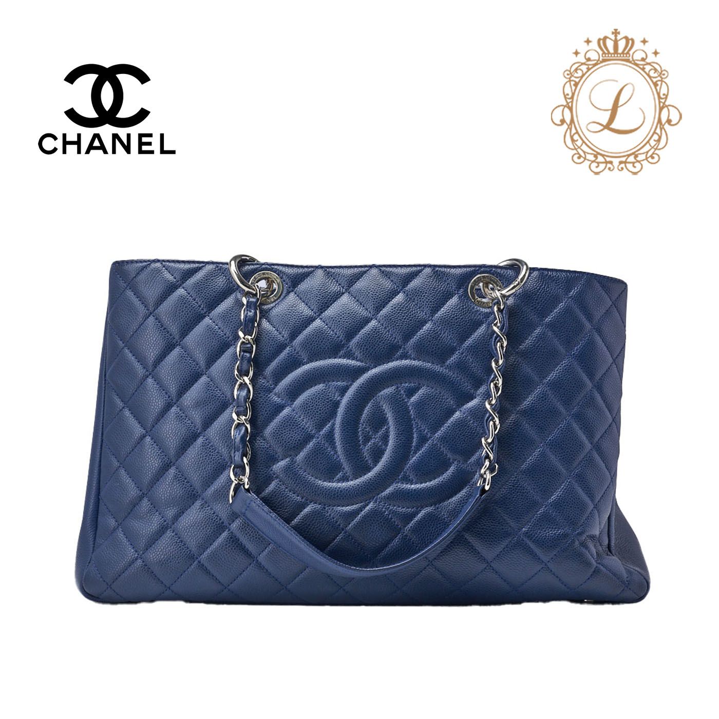 Chanel マトラッセ ショルダーバッグ 2WAY 紺 リザード ハンドバッグ CHANEL マトラッセ キャビアスキン2wayショルダーバッグ