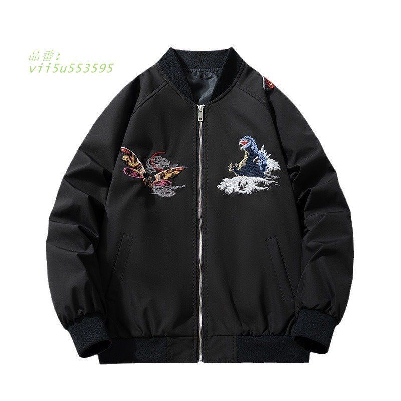 スカジャン メンズ 刺繍 横須賀 光沢 男女兼用 長袖 ブルゾン