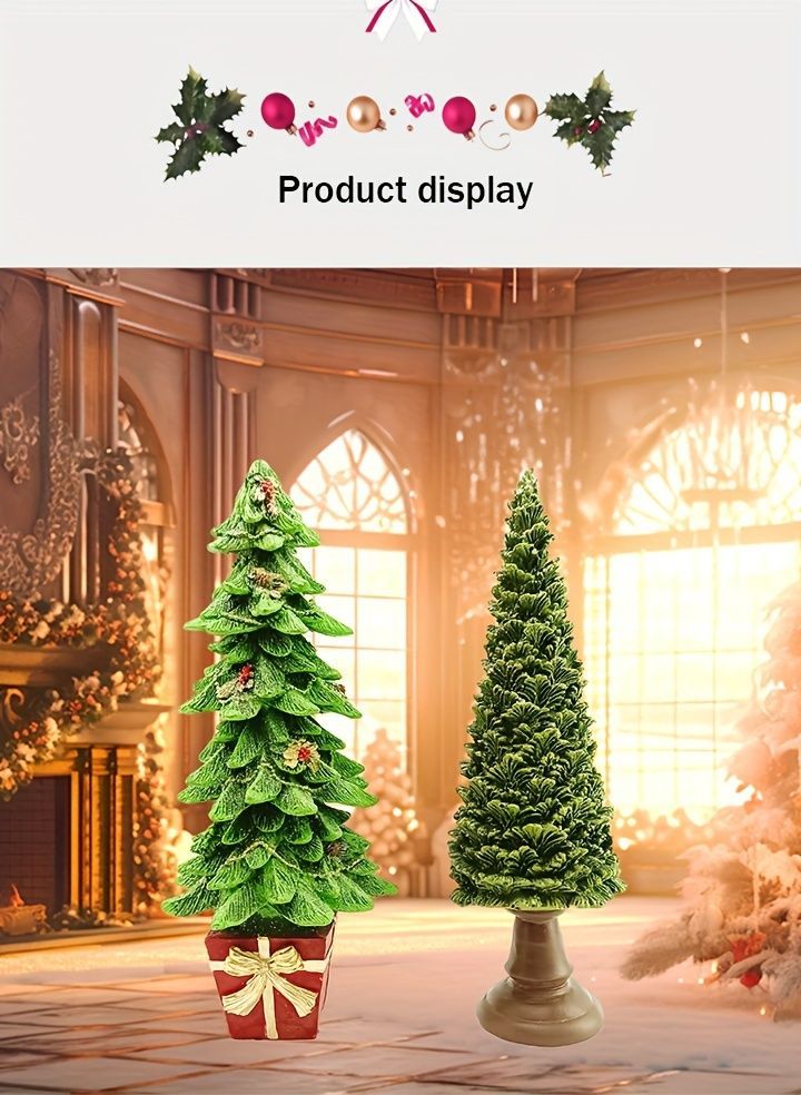 クリスマス オブジェ 置物 クリスマスツリー クッキー型 ツリー型 2種類 ガーデンオーナメント インテリア おしゃれ インテリア雑貨 室内 寝室 玄関 庭 ガーデニング プレゼント ギフト 樹脂 クリスマス装飾