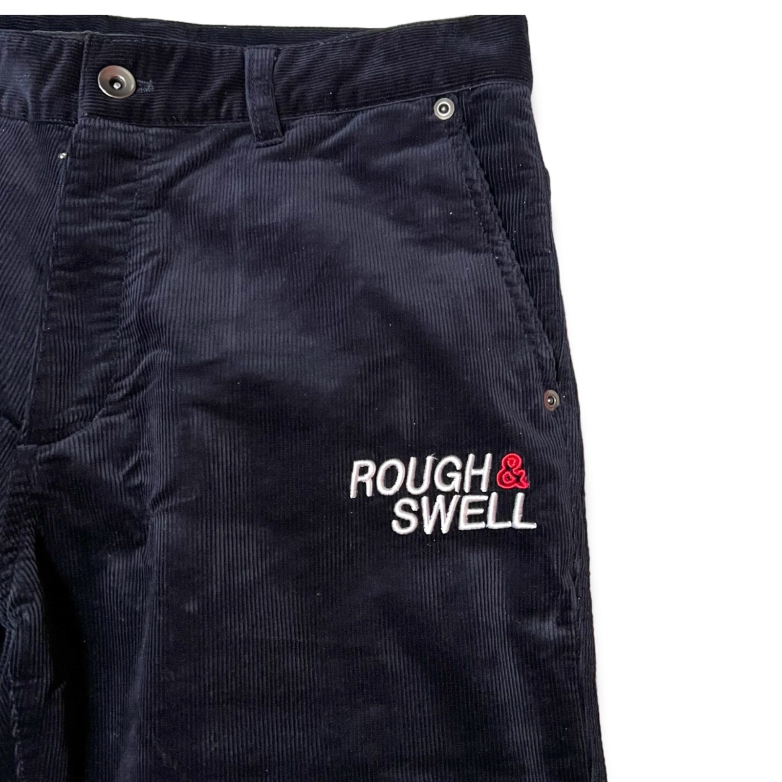 メンズ 美品 ROUGH & SWELL コーデュロイパンツ サイズM ネイビー 秋冬