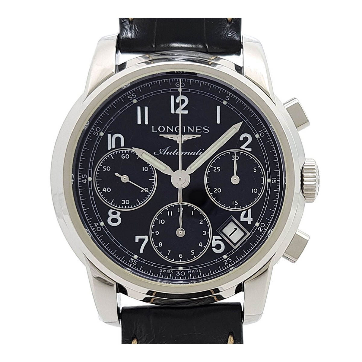 ロンジン サンティミエ クロノグラフ デイト L2.753.4 自動巻き ステンレススティール メンズ LONGINES 時計