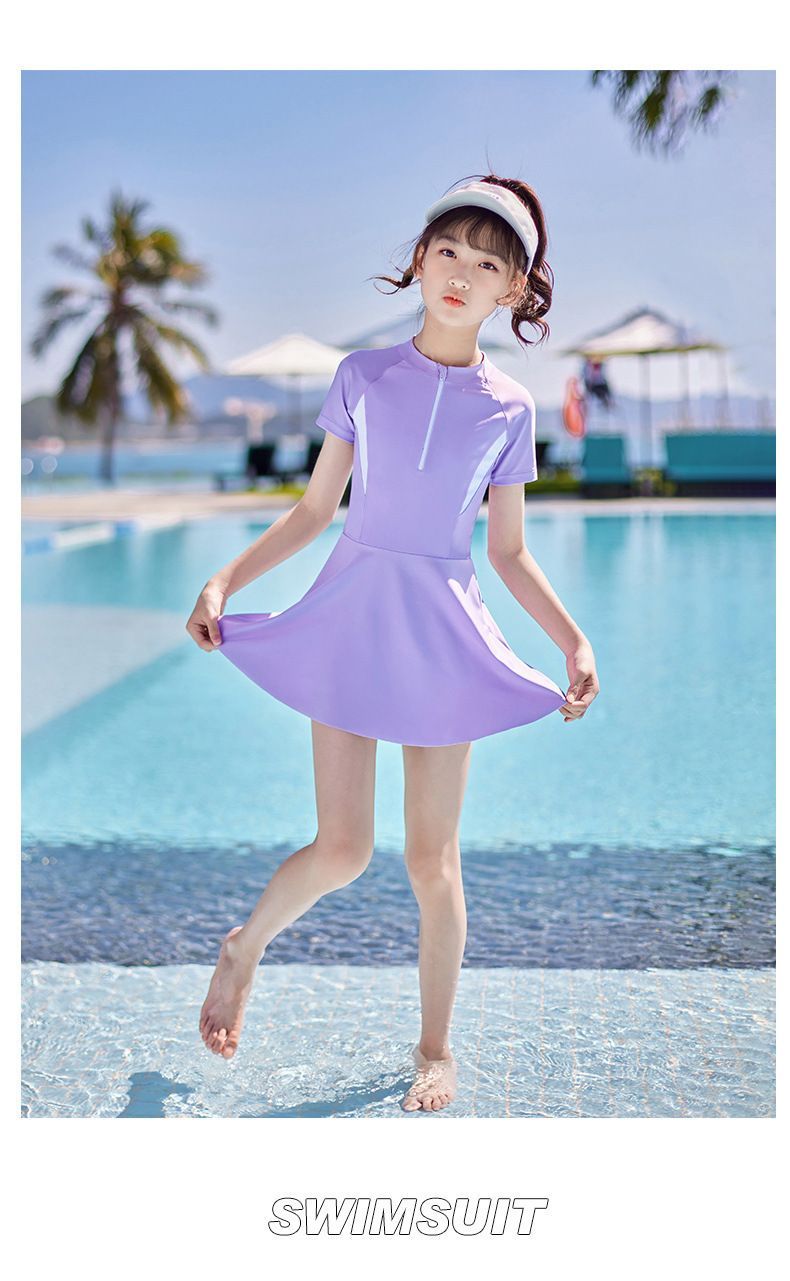 小熊のクローゼット キッズ、ジュニア、女の子 むらさき色