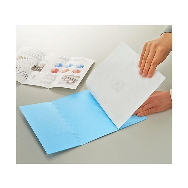 ストア (まとめ) ライオン事務器カラーポケットホルダー(紙製) 3つ折り