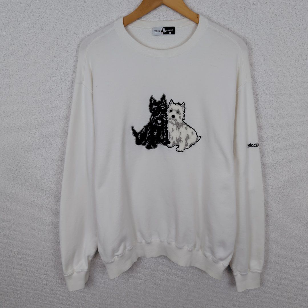 ヴィンテージ アニマルプリント 犬 スウェット ホワイト L相当 4328 ヴィンテージ アニマルプリント 犬 スウェット ホワイト L相当 4328