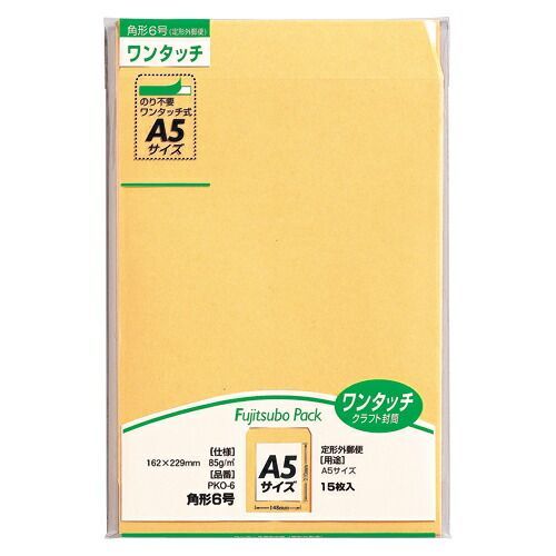 （まとめ） 封筒 マルアイ 藤壺ワンタッチクラフトパック PKO-6 4902850033602 ●規格：角６●サイズ：縦２２９×横１６２ｍｍ 1個【×60セット】