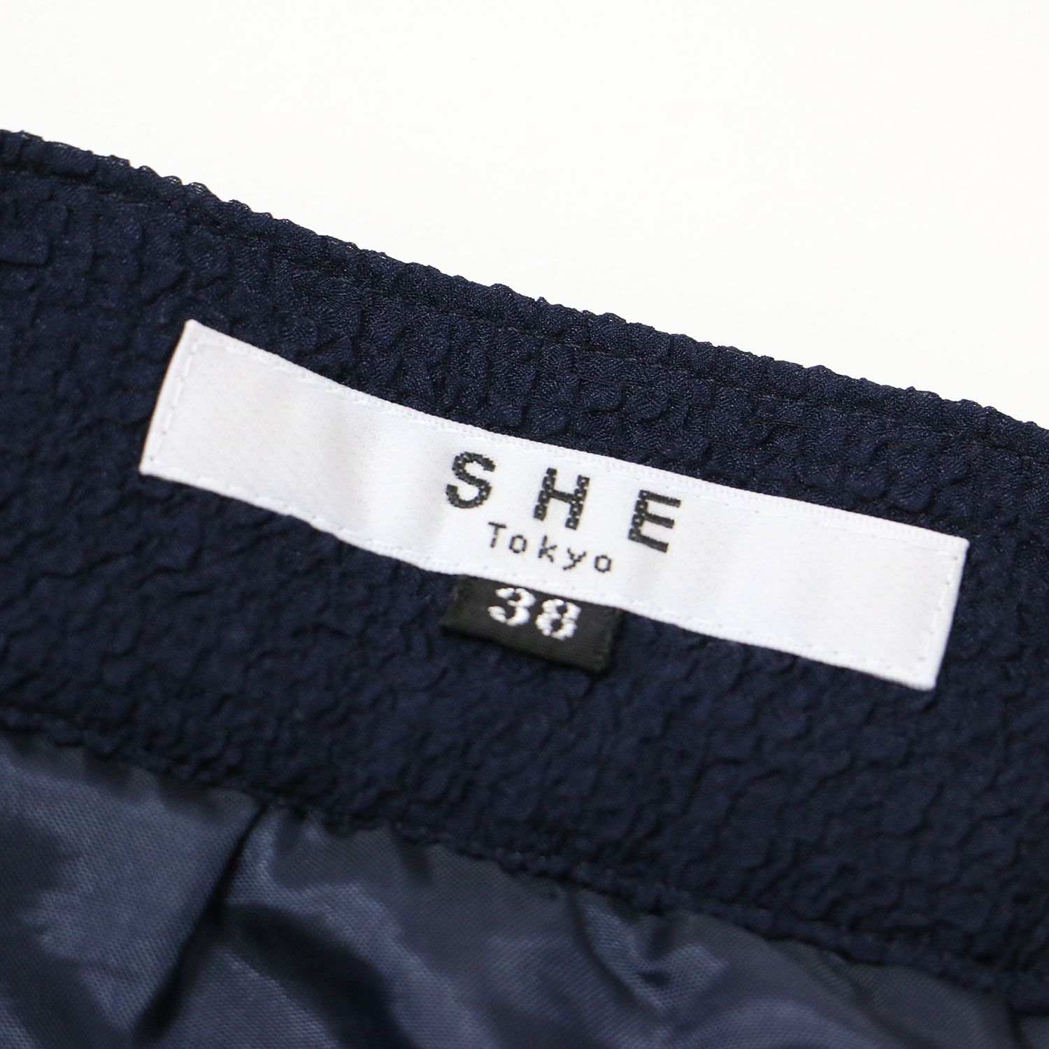 美品　定番　SHE Tokyo ネイビー フレアスカート 34サイズ 美品 SHE Tokyo シートーキョー スカート ロング ネイビー系 38(M) 23