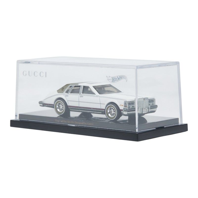 グッチ ×ホットウィール 5000台 キャデラック セビル オブジェ 置物 ミニカー AB2716 ホワイト マルチ プラスチック メンズ GUCCI 1-0236735