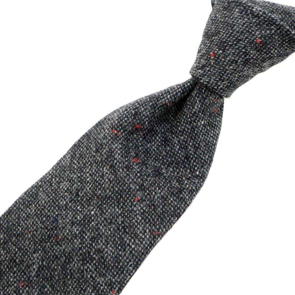 EGカペッリ　ネクタイ　グレー　無地　ウール100% シャロン購入 E.G.CAPPELLI グレーフランネル ネクタイ カペッリ シャロン