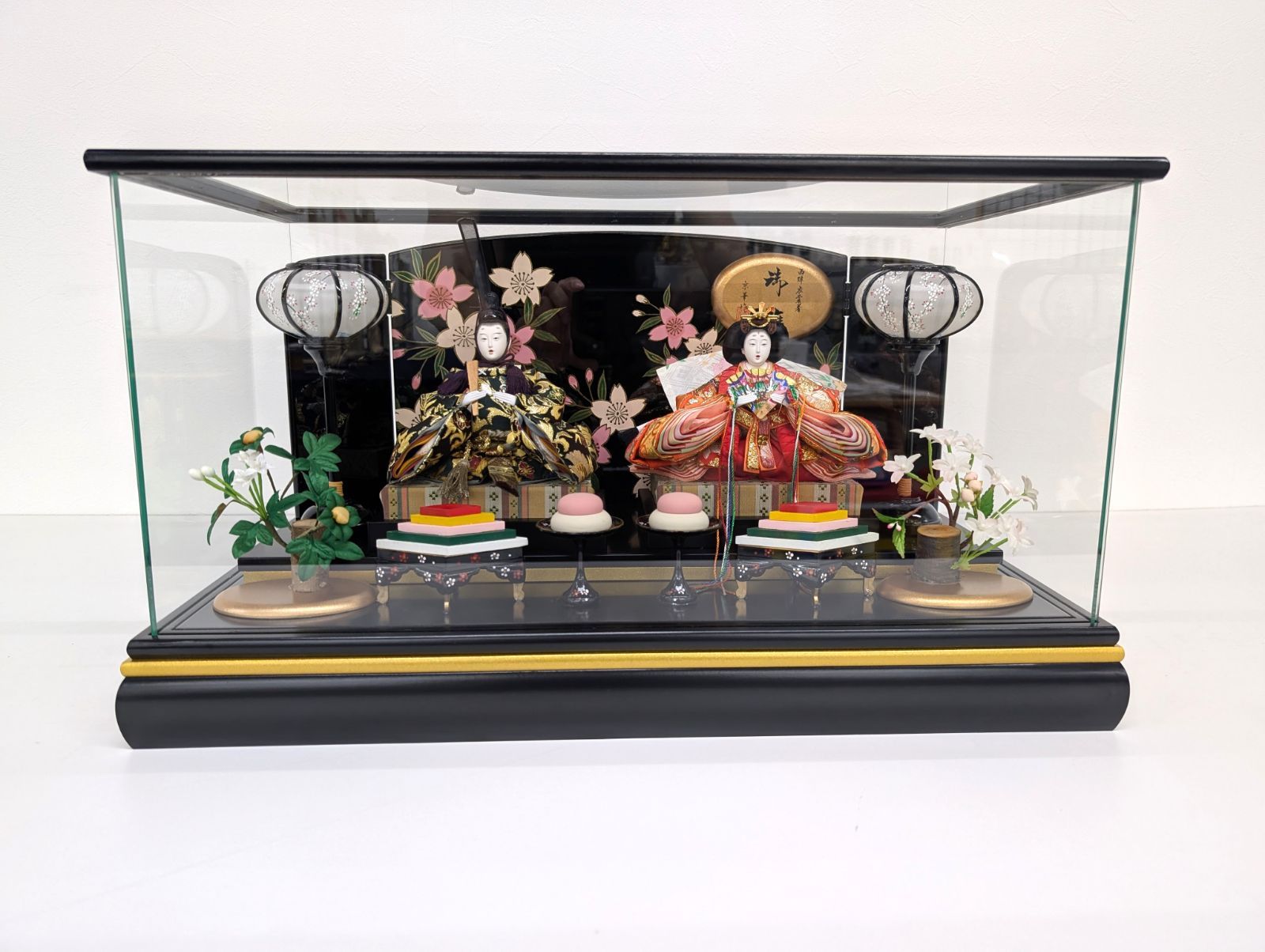 ほぼミニチュア雛人形 7段飾り お雛様 ひな祭り 雛祭 ガラスケース付