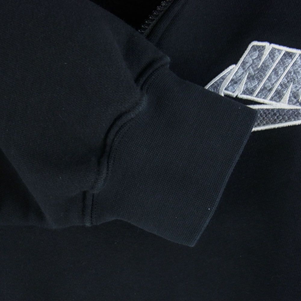 SUPREME シュプリーム 21SS×NIKE Half Zip Hooded Sweatshirt DB2842-010×ナイキ ハーフジップフーデッドスウェットシャツ プルオーバーパーカー ロゴ ブラック