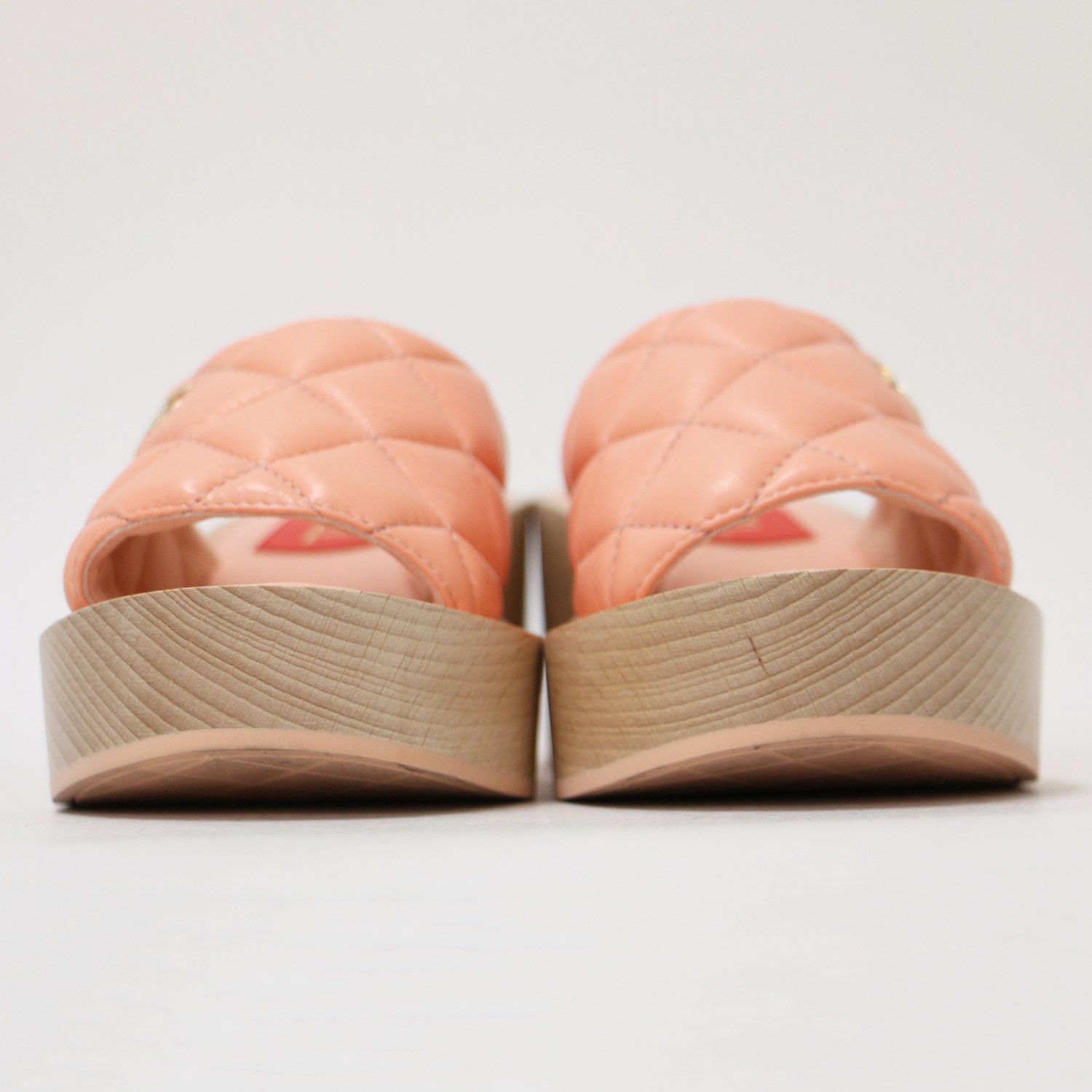 CHANEL ビーチサンダル ココマーク金具 キルティング 36 ピンク CHANEL