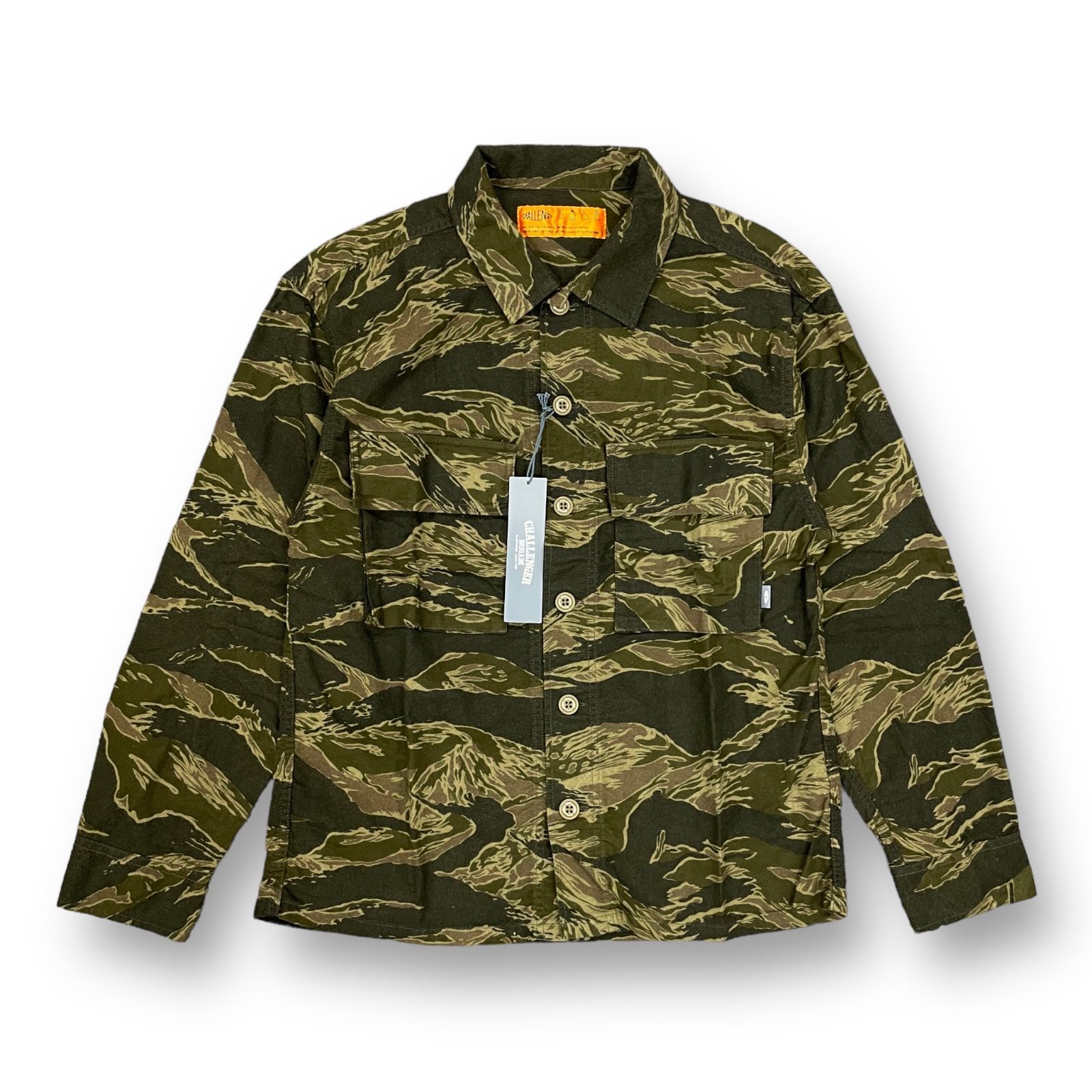 定価29700円 新品 CHALLENGER 22SS CAMOUFLAGE FLANNEL SHIRT タイガー