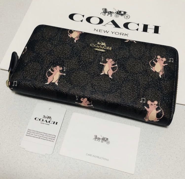 coach コーチ 長財布 ネズミ - 長財布