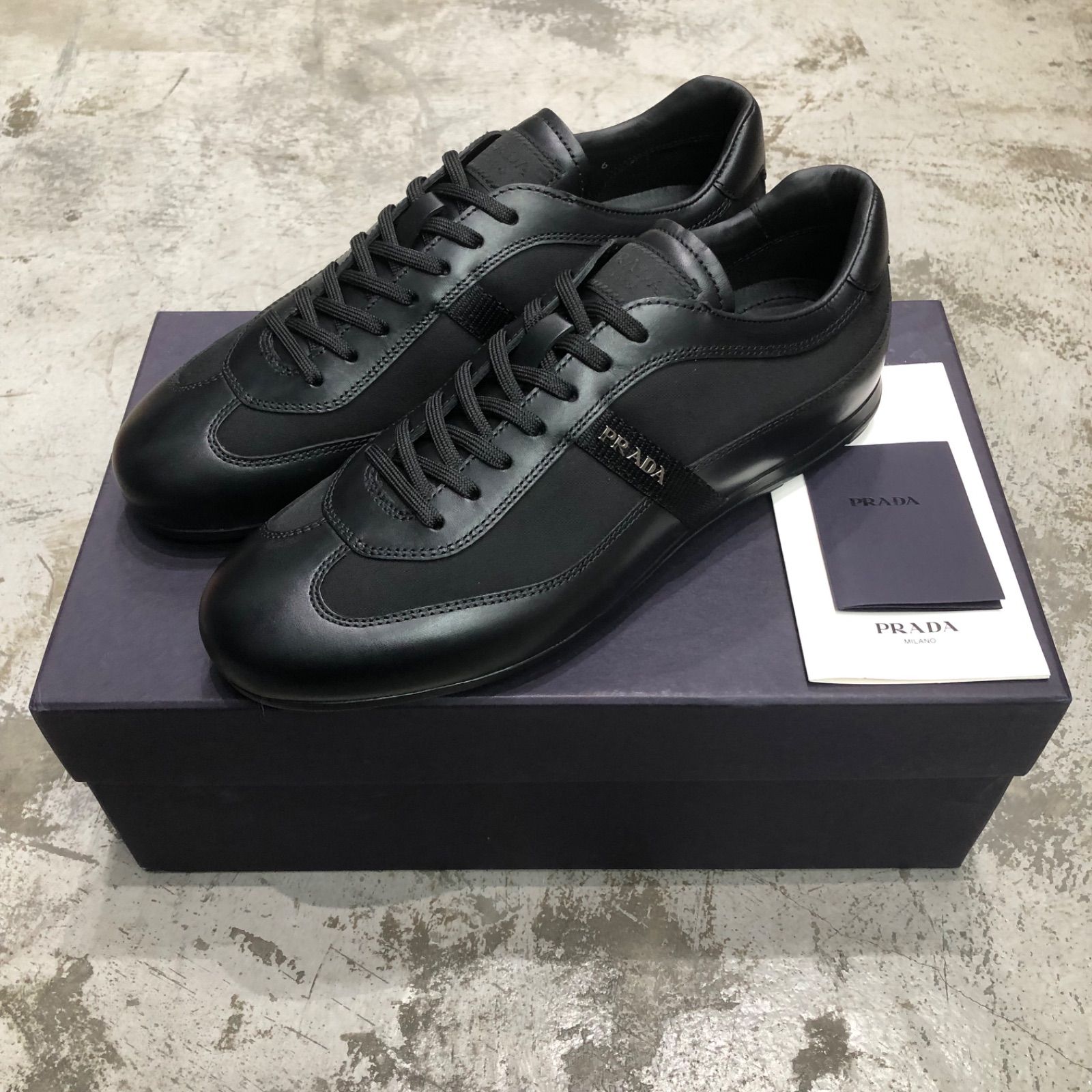 未使用品 PRADA SPORTS テクニカル ファブリック カーフ レザー 未使用品 PRADA SPORTS テクニカル ファブリック カーフ レザー