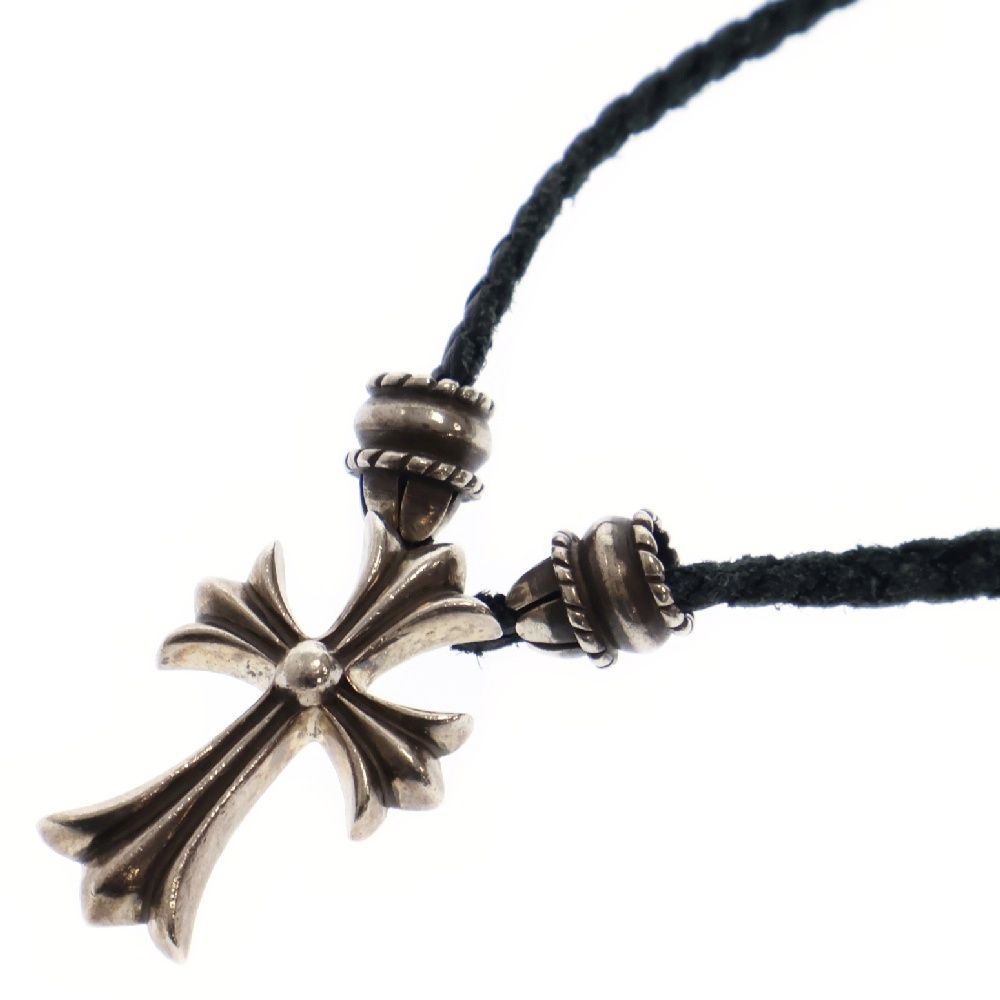 CHROME HEARTS (クロムハーツ) CH CRS SML CL スモールCHクロスクリンプト シルバーネックレス