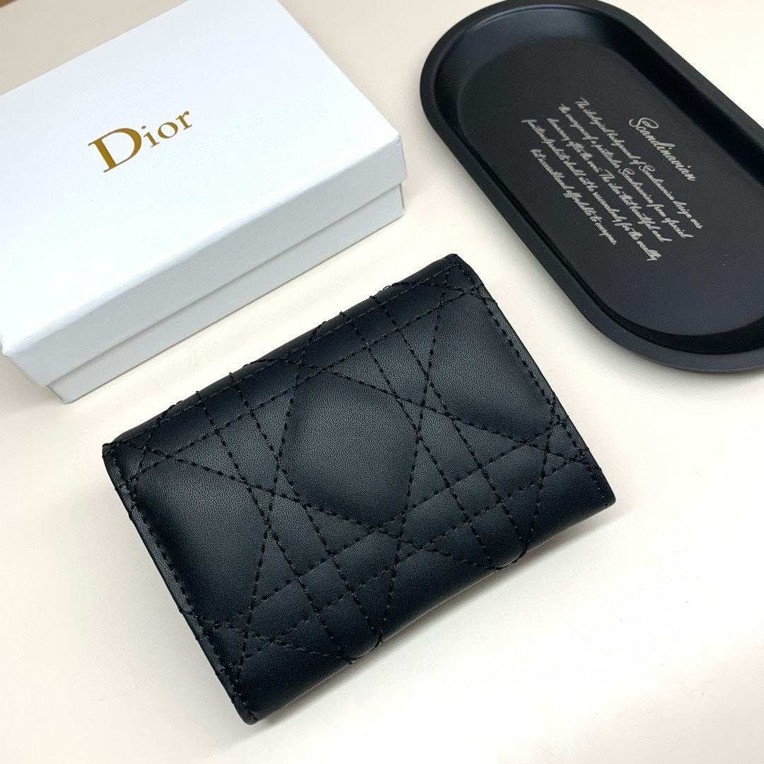【長く愛用できる♪】Dior ウォレット 今日特価】Dior 923 ミニレディディオールウォレット, ブラック