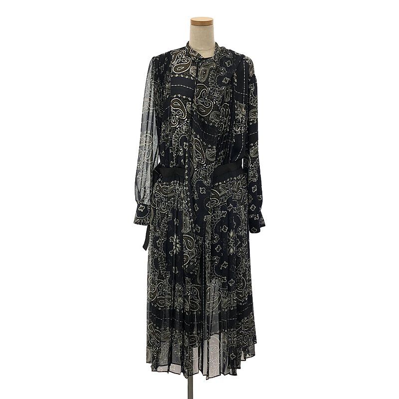 美品】 sacai / サカイ | 2023SS | Bandana Print Dress ワンピース | 2 | ネイビー/カーキ/ホワイト |  レディース - メルカリ