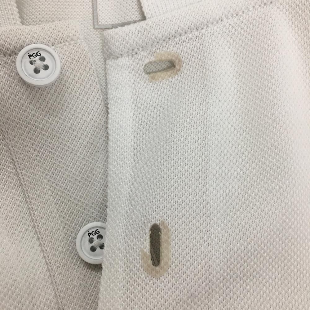 新品　PGG パーリーゲイツ　ポロシャツ　半袖　バックロゴ　ホワイト　サイズ6 PGG】【直営店舗公式オンライン限定】Nyストレッチラチネ半袖