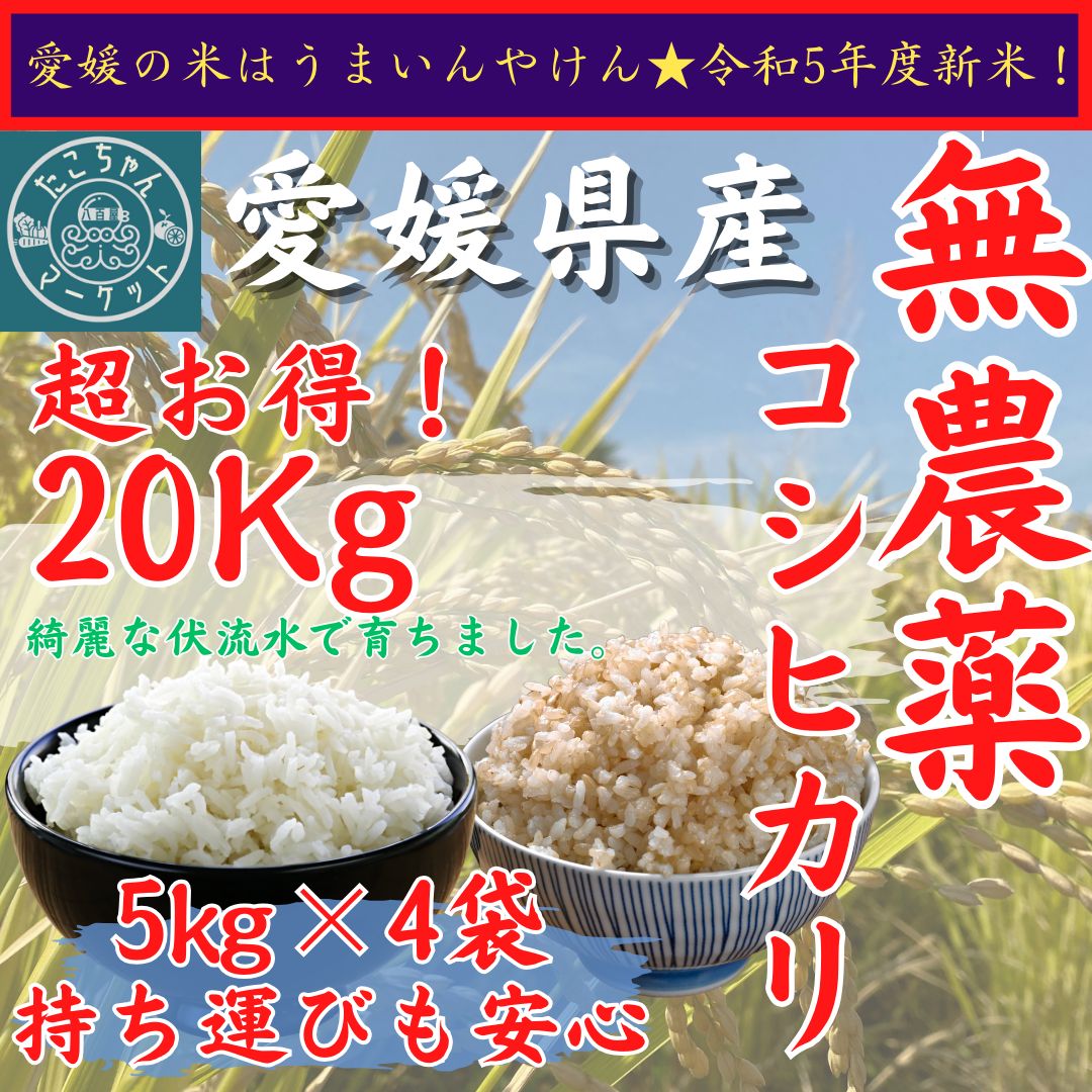 自然栽培米２０キロ 輝峰園健全米 奈良県斑鳩で無農薬・無肥料で自然