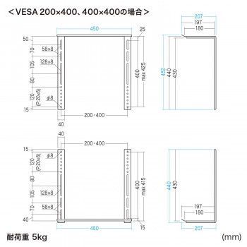 サンワサプライ VESA取付カメラ台