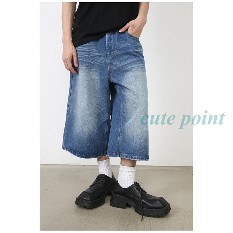 大きいサイズ デニムパンツ メンズ ゆったり ストレート ジーンズ 