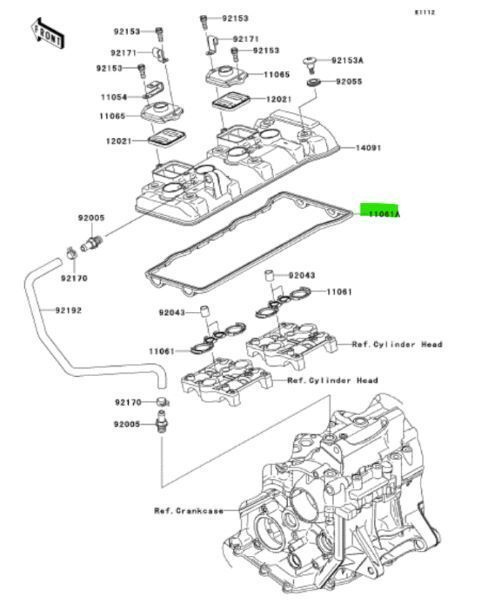 カワサキ ニンジャ ZX 6R ヘツド カバーガスケット Gasket Head Cover