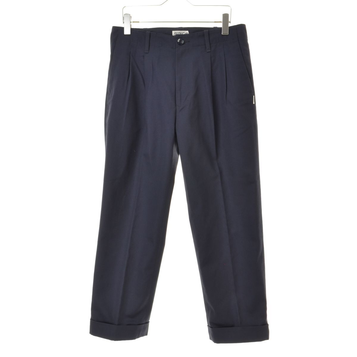 人気商品ランキング SEQUEL TWO TUCK PANTS サイズS ネイビー パンツ ...