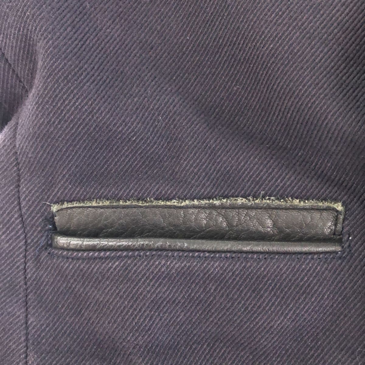 Needles ニードルス レザーリブ ダブルジャケット アウター JKT メンズ