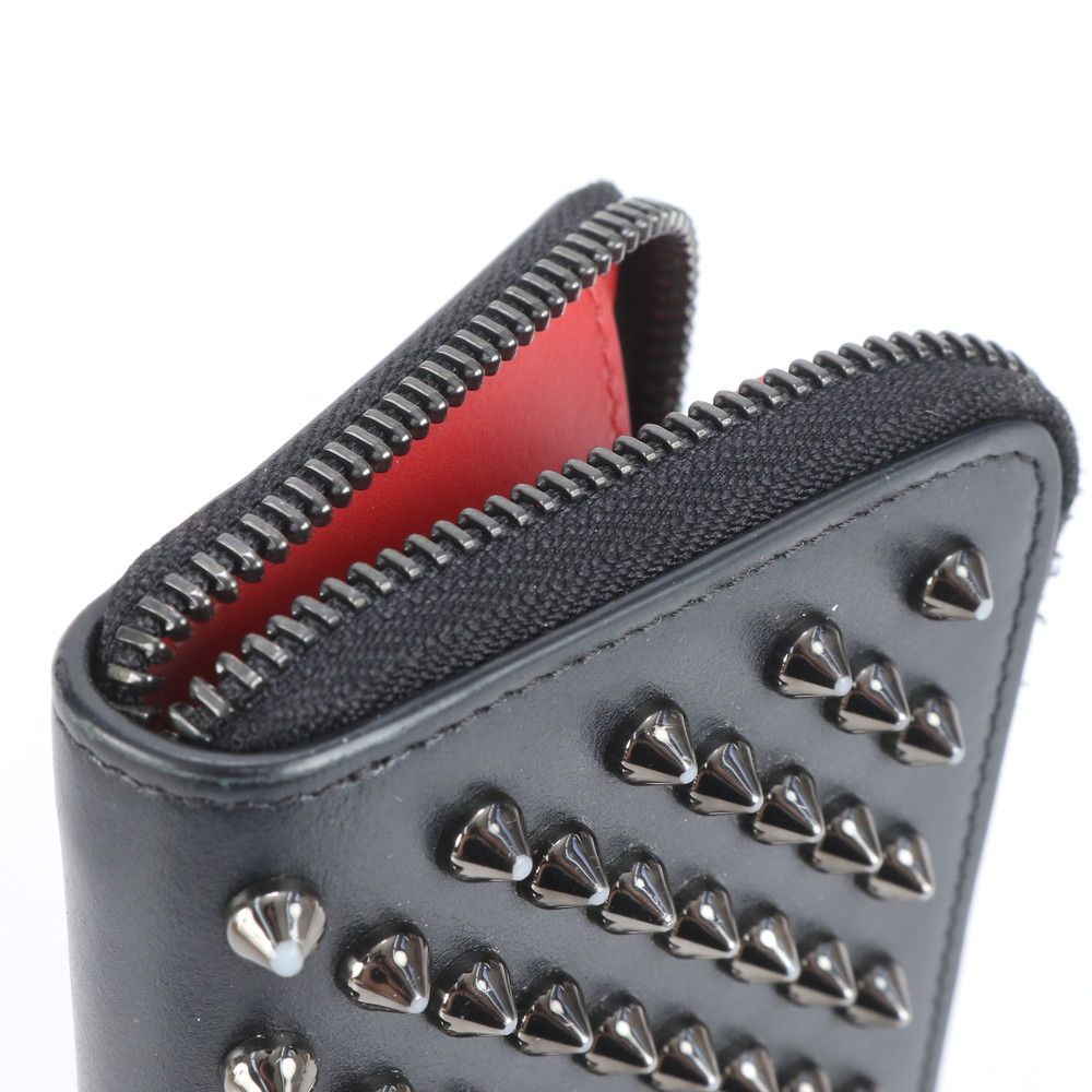 Christian Louboutin コインケース 黒 レザー スタッズ 極美品 クリスチャンルブタン スタッズ レザー コインケース