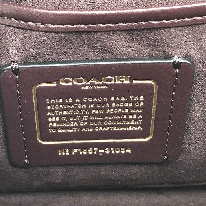 美品 COACH コーチ パーカー18 ベロア チェーン ショルダー バッグ  