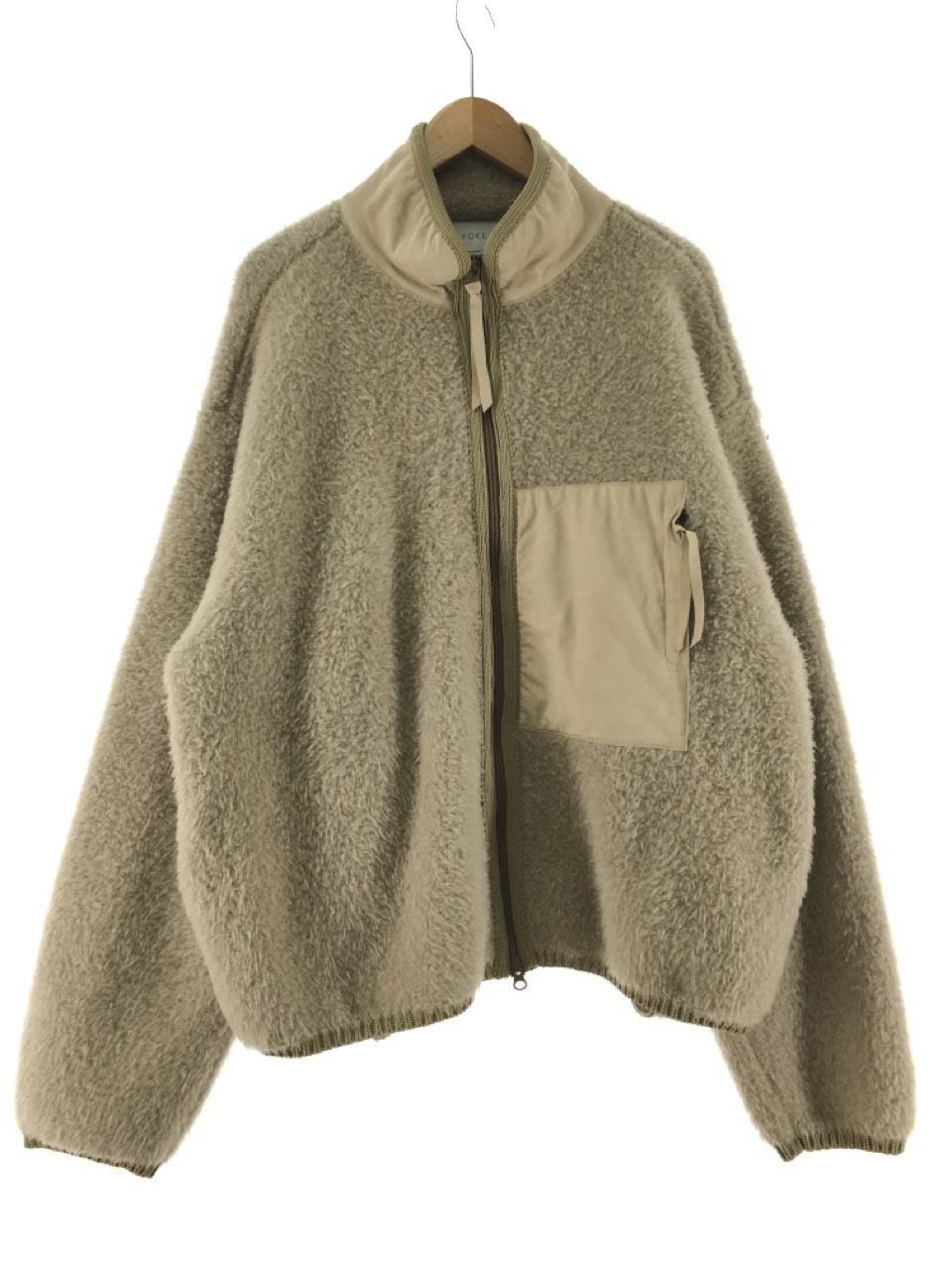 【YOKE】3G BRITISH FUR KNIT FLEECE BLOUSON襟スタンドカラー