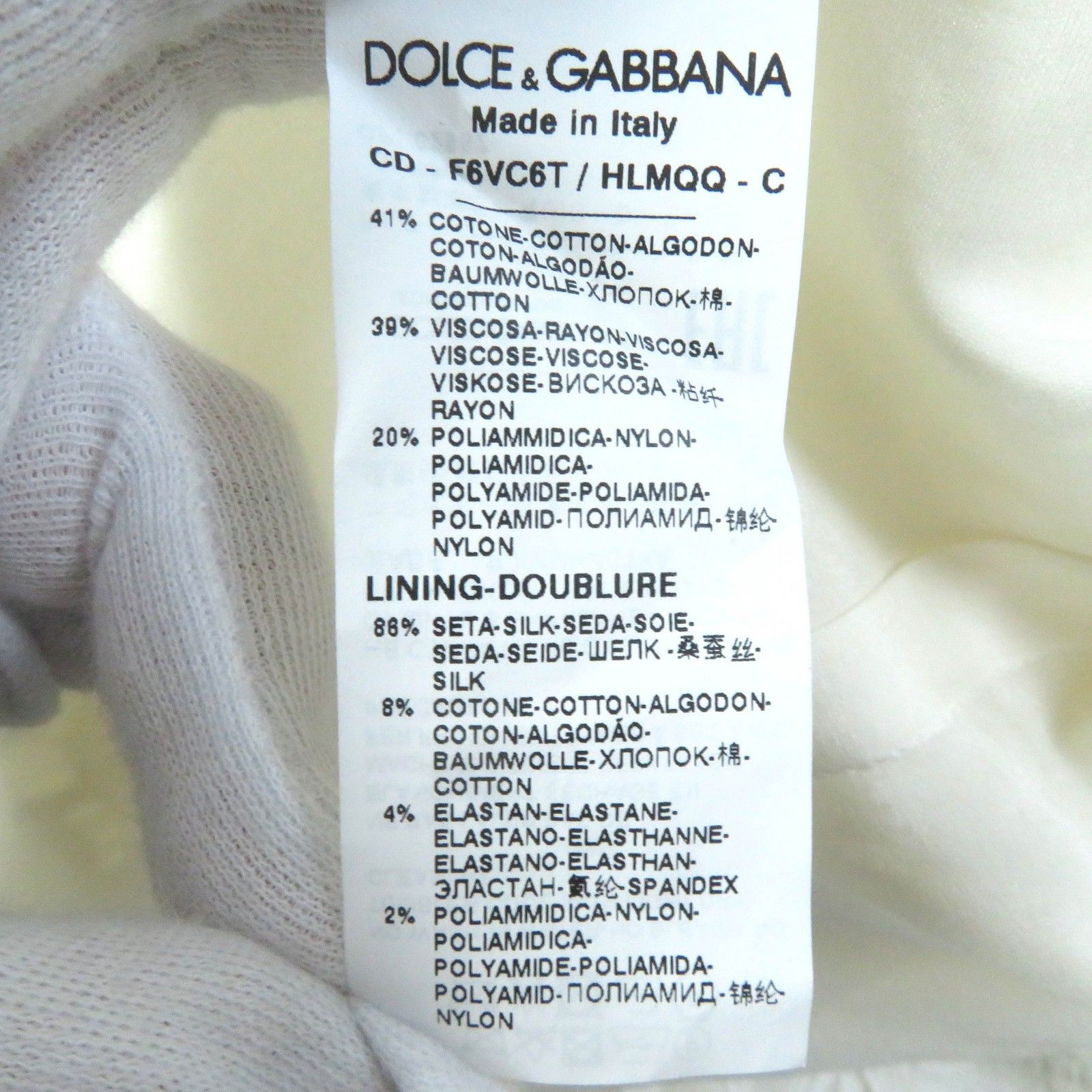 極美品△DOLCE&GABBANA ドルチェ＆ガッバーナ F6VC6T 黒タグ 裏地シルク 花柄レースデザイン 七分袖 ワンピース ホワイト 40 正規品 レディース 大人可愛い オススメ◎