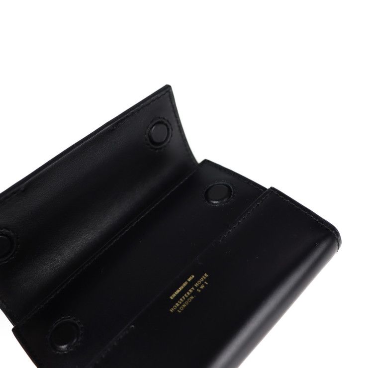 BURBERRY ブラックレザー 3つ折り財布 BURBERRY バーバリー 三つ折り財布 8011472 レザー ブラック