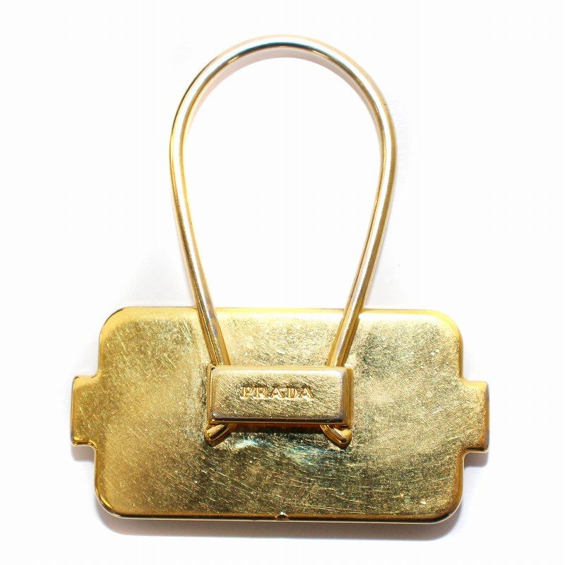 プラダ PRADA キーホルダー チャーム ロゴ ロボット バイカラー