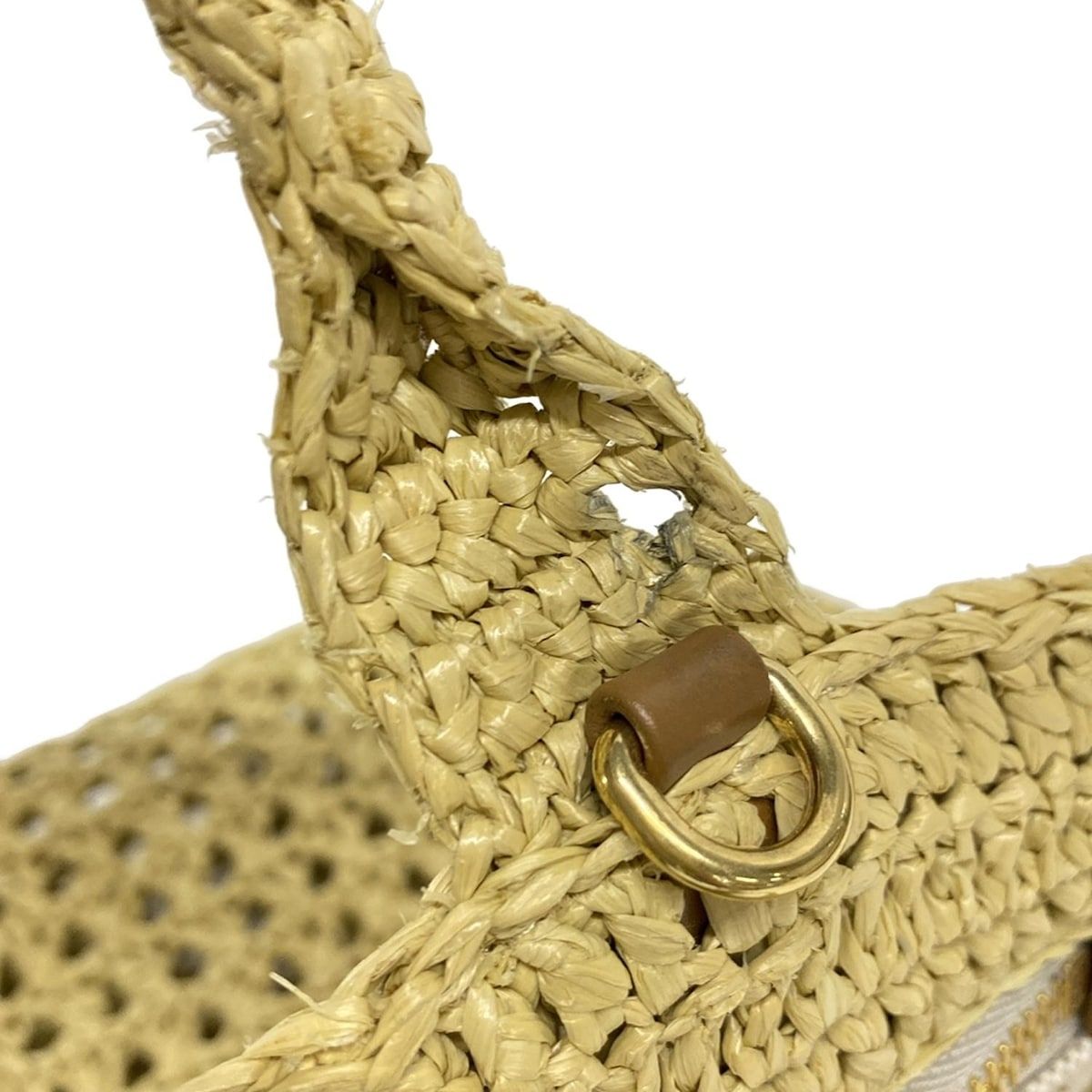 ラフィアエフェクトウーブン トートバッグ