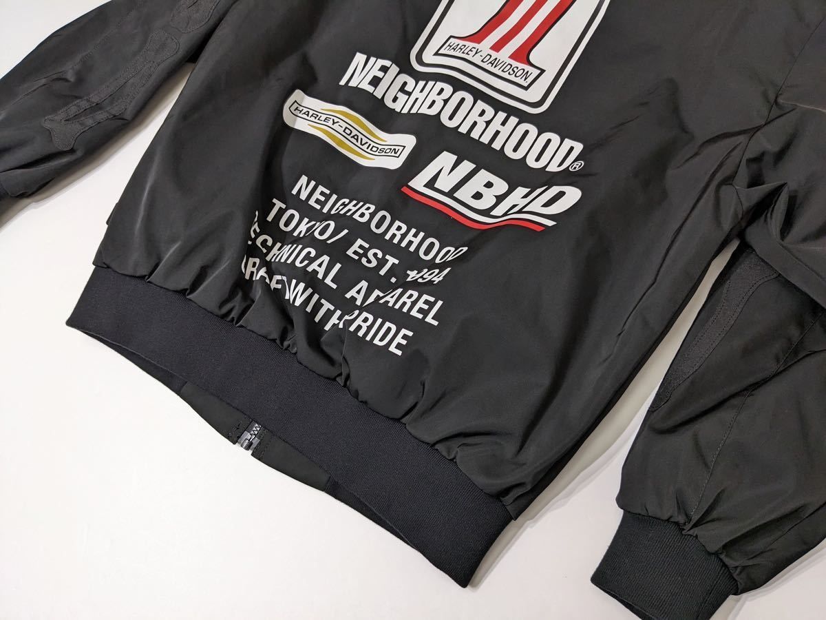 極美品 22AW NEIGHBORHOOD HARLEY DAVIDSON H-D RACING JK PE ボーンデザイン レーシングジャケット  ナイロン ジャケット M 222UT05N-JKM01 ネイバーフッド