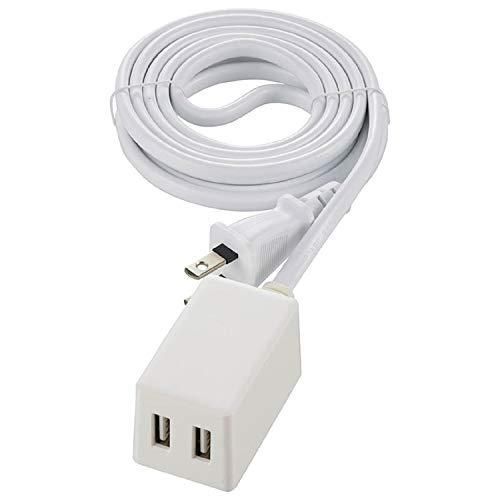 コード付ＵＳＢチャージャー ２ｍ ホワイト