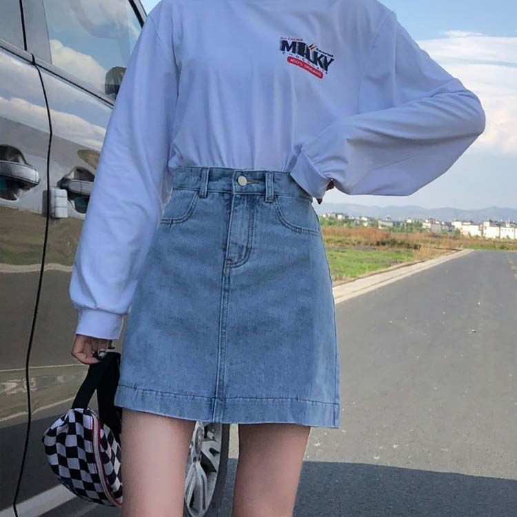 デニム ミニスカート レディース ショート丈 ハイウエスト