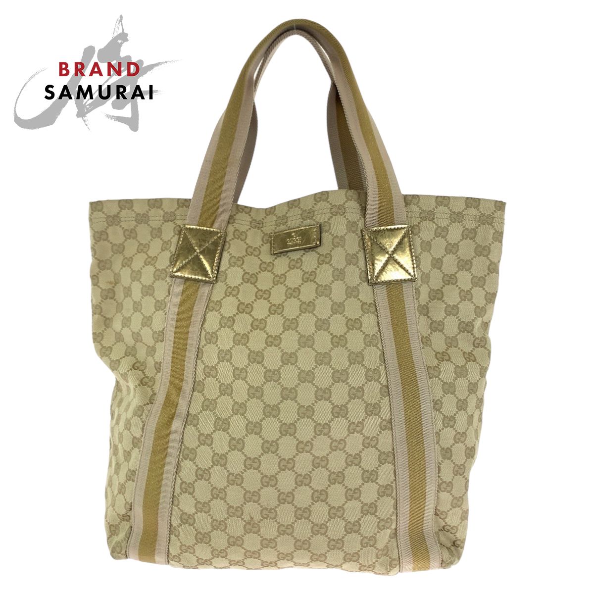 美品】GUCCI シェリーライン ショルダーバッグ ゴールド グッチ 【公式 