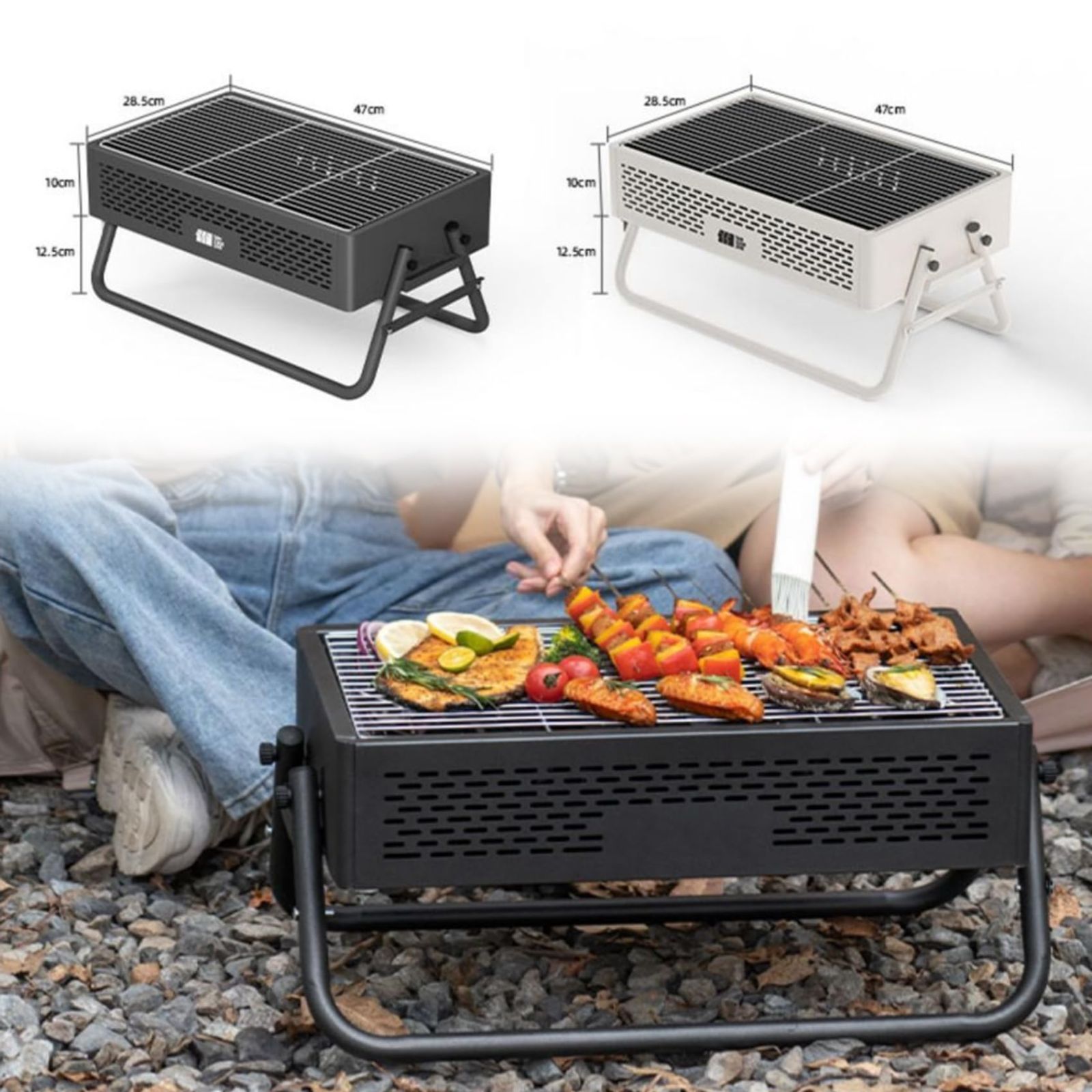 ポータブルバーベキューグリル 30cm BBQ コンパクト アタッシュケース型 ポータブルバーベキューグリル 30cm BBQ コンパクト