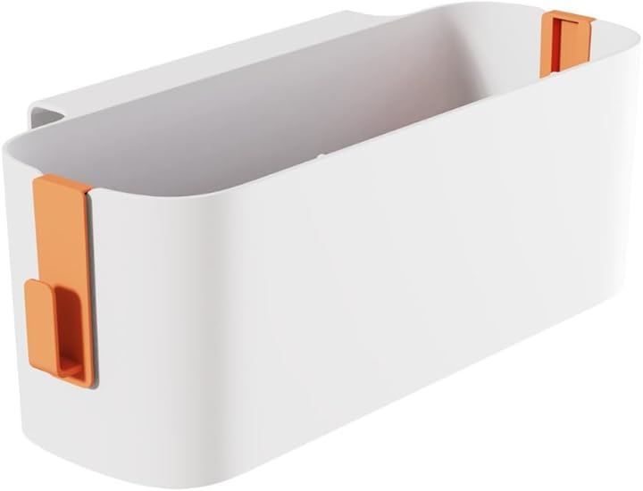 ideamall ベッドサイド 収納 ベビーベッド ポケット 収納ボックス 小物入れ 吊り下げ式 フック付き(オレンジ)