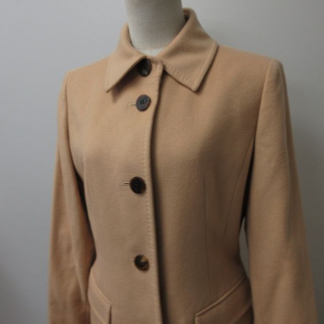日本全国無料配達! フォクシー FOXEY 最 カシミヤ ロングコート ジャケット F ベージュ IBO46 0116 【超特価】