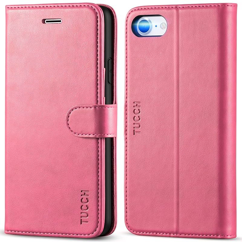 TUCCH iPhone SE 対応 ケース 第2世代 iPhone SE3 ケース(2022) iphone8 ケース iphone7 ケース 手帳型 iPhone se2 ケース 手帳型 耐衝撃 耐摩擦 PU合皮 財布型 アイフォン7手帳型カバー カー 0