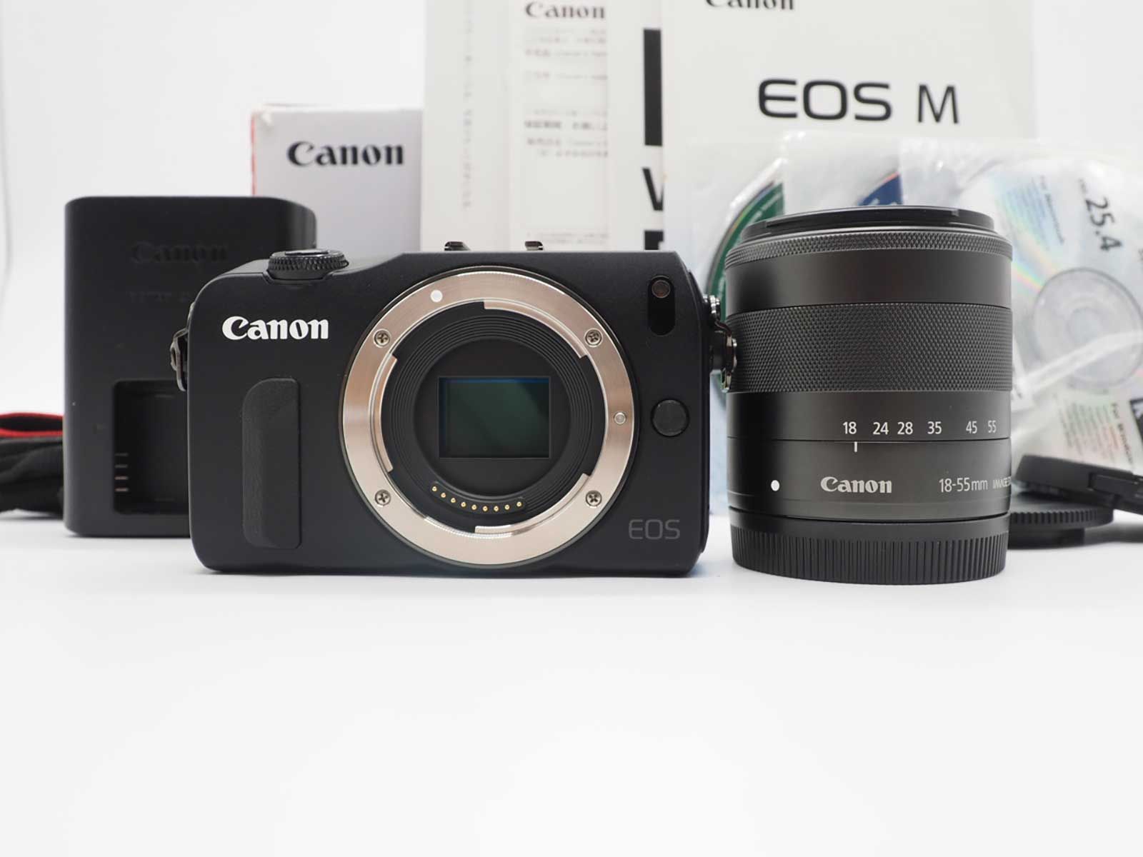 キャノン Canon EOS M Mirrorless Digital Camera Black 18-55mm Lens 元箱 Z5532A
