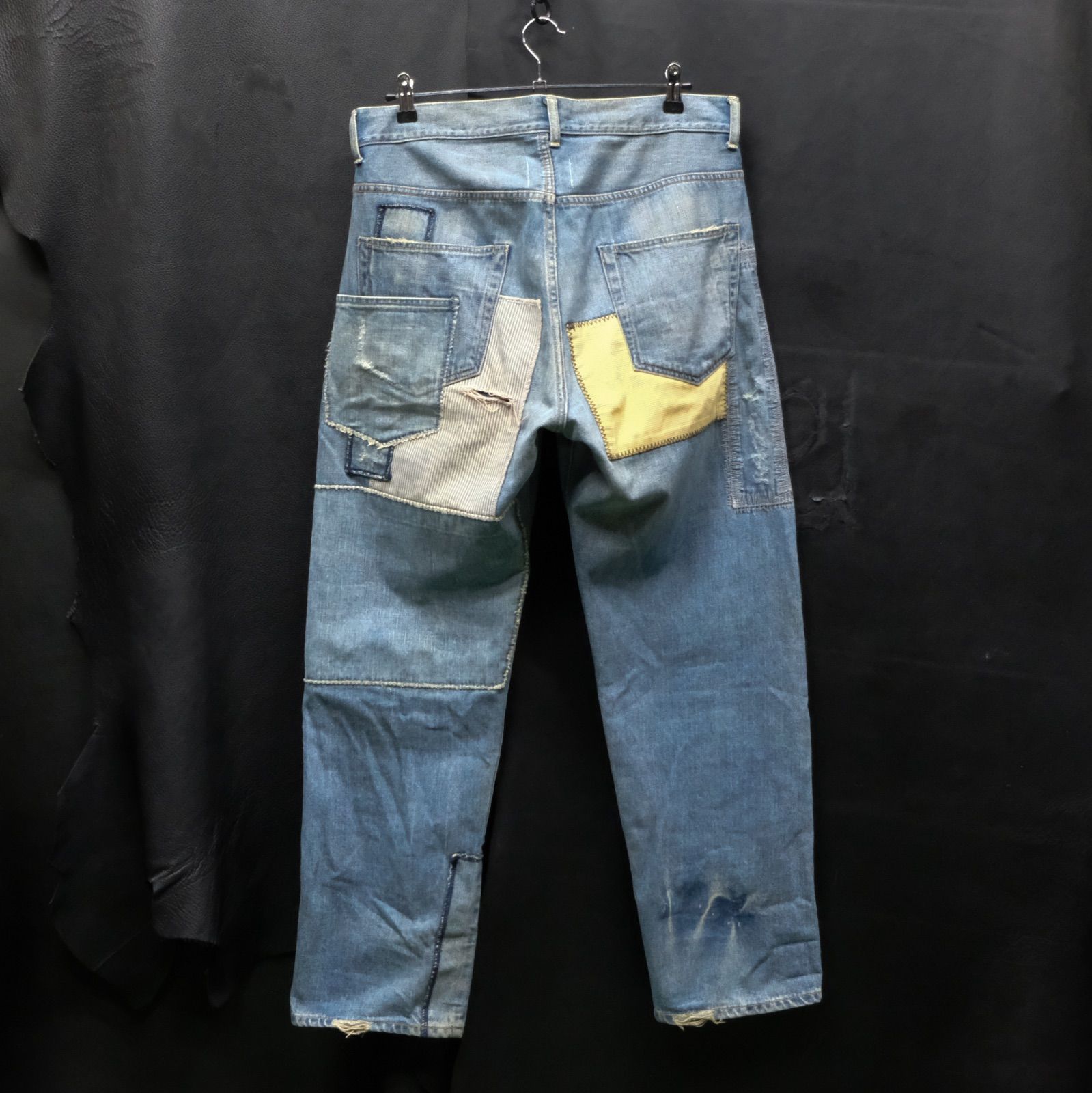 00s whiz limited 05SS パッチワーク加工 赤耳デニム Lサイズ/約92cm 