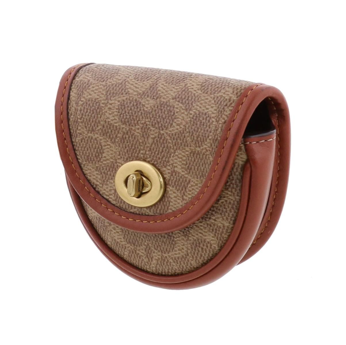 【未使用品】コーチ coach ミニサドル バッグ チャーム シグネチャー レア品•新品COACH ミニ サドル バッグ チャーム シグネチャー