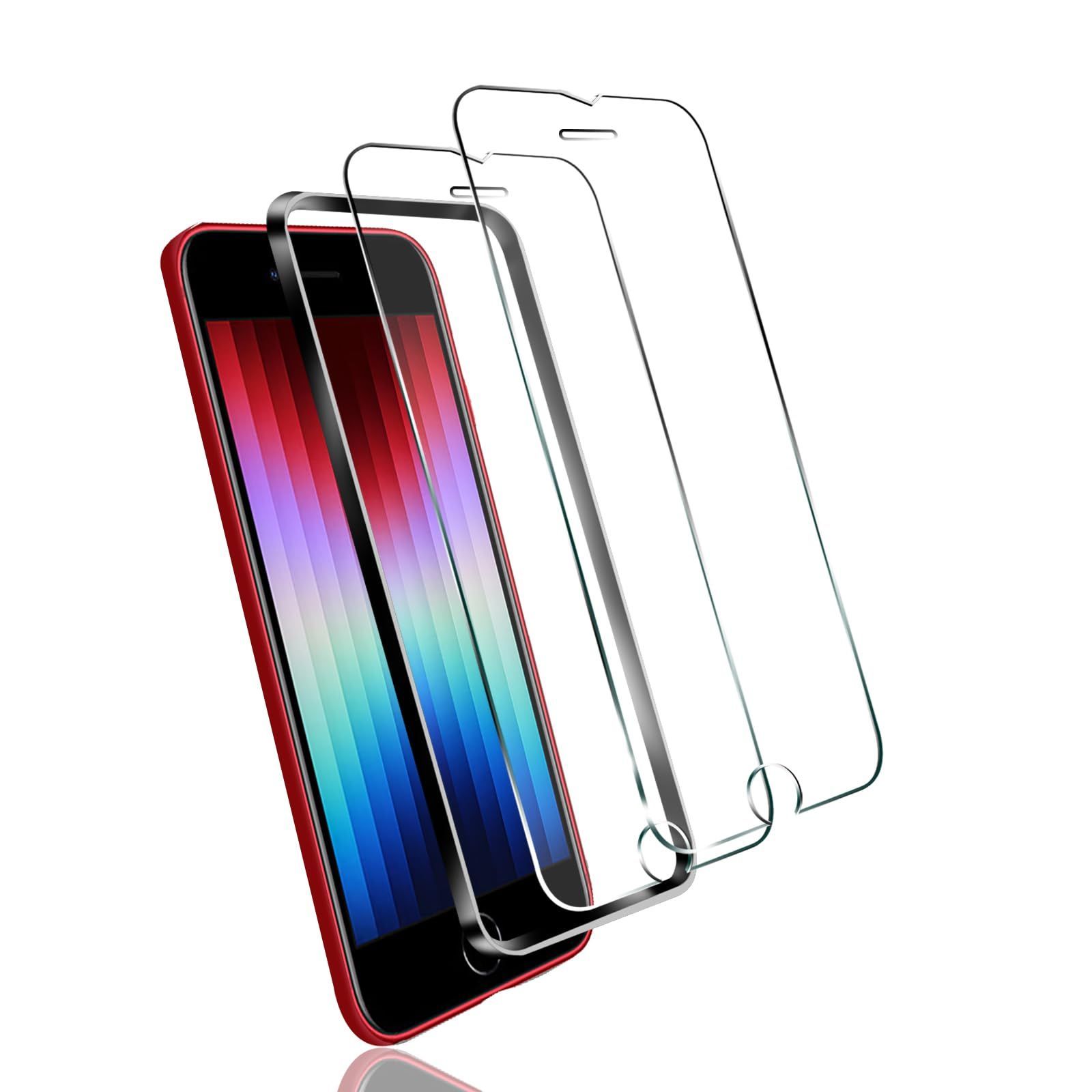 在庫セール】第3世代 (2022) 専用の ガラスフィルム SE iPhone 8 強化 