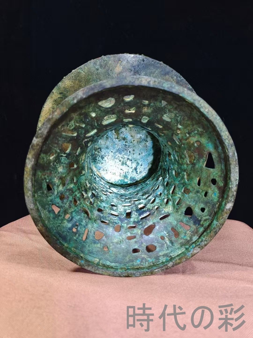 中国古美術 春秋青銅蟠へび紋豆 礼器 食器 盛食具 骨董逸品 春秋