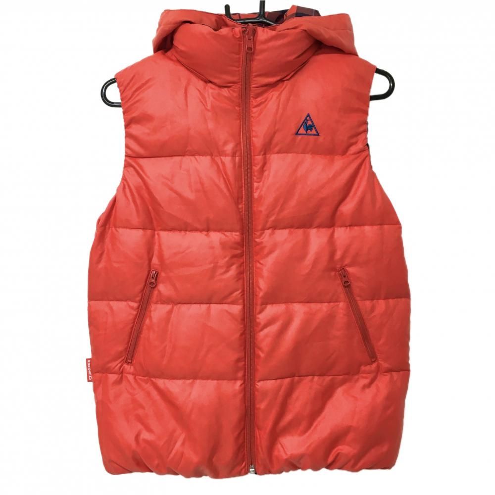 ルコックスポルティフゴルフダウンベストメンズ脱着フード付きサイズL